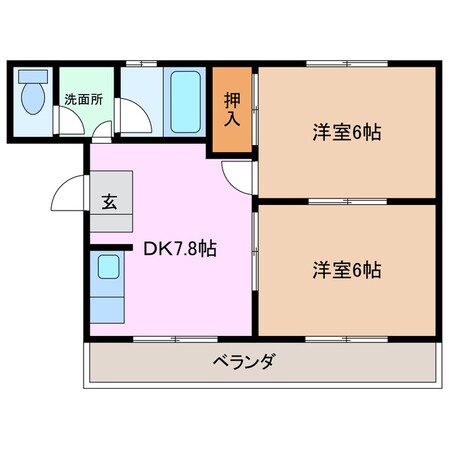 近鉄四日市駅 徒歩8分 3階の物件間取画像